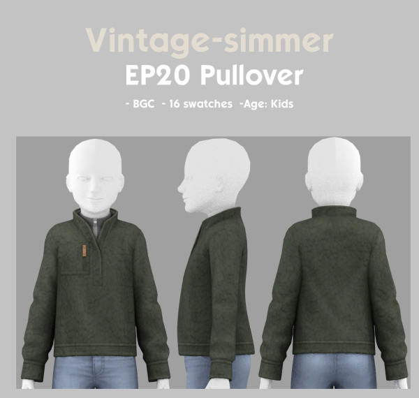 Maxis Match Maxis match pullover for Kids Todds simmer by simsfinds - The Sims 4 Custom Content