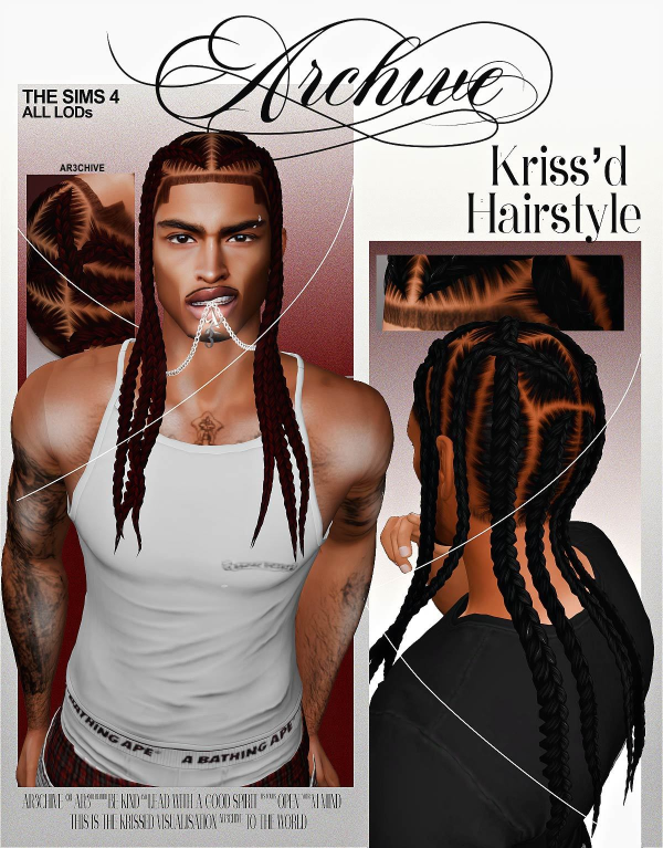 Alpha Kriss'd Hairstyle by simsfinds - The Sims 4 Custom Content