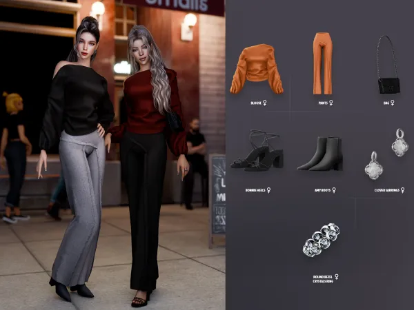 Alpha Evening Out 1 Lookbook by modcollective - The Sims 4 Custom Content