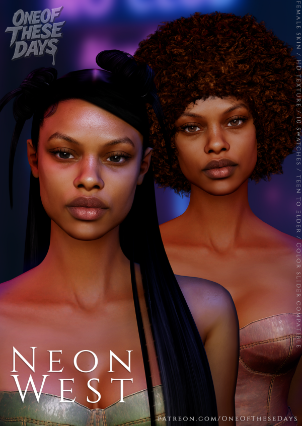 Alpha Neon West SKIN lipstick tray files by oneofthesedays - The Sims 4 Custom Content