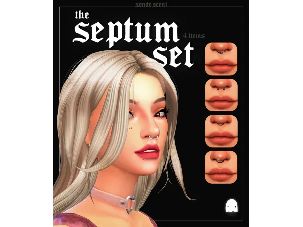 Mix the septum set by sondescent - The Sims 4 Custom Content