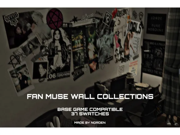 Mix [norden] fan muse wall collections - The Sims 4 Custom Content