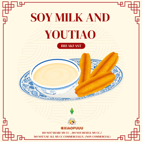 Maxis Match Recipe _ Soy Milk Youtiao by simsfinds - The Sims 4 Custom Content