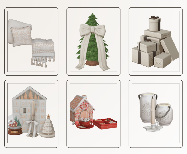 Maxis Match cosy christmas clutter by simsfinds - The Sims 4 Custom Content