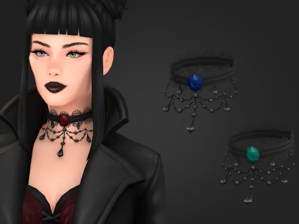 Maxis Match Midnight Manor 2 Necklace - The Sims 4 Custom Content