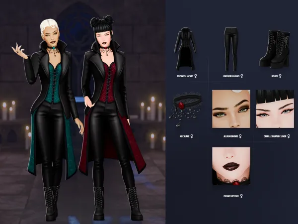 Maxis Match Midnight Manor Female 2 Lookbook - The Sims 4 Custom Content