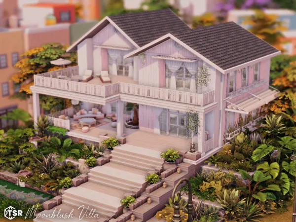 Maxis Match Moonblush Villa l noCC by simzmora - The Sims 4 Custom Content