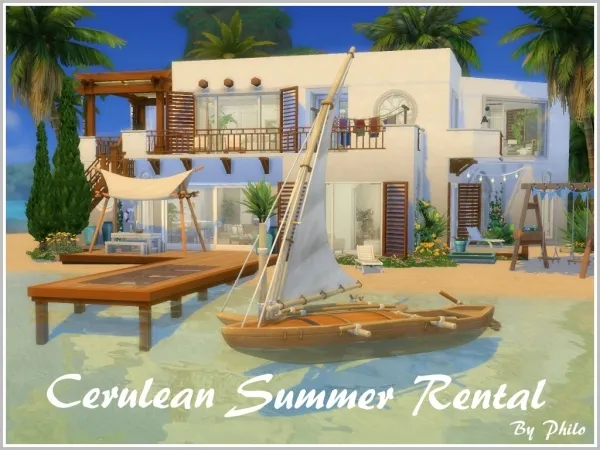 Maxis Match Cerulean Summer Rental by philo - The Sims 4 Custom Content