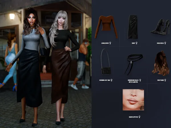 Alpha Evening Out 2 Lookbook by modcollective - The Sims 4 Custom Content