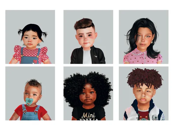 Alpha Sim Dump 56 Infants toddlers and children by simsfinds - The Sims 4 Custom Content
