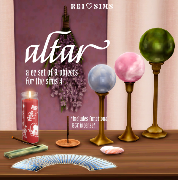 Mix altar object set by simsfinds - The Sims 4 Custom Content