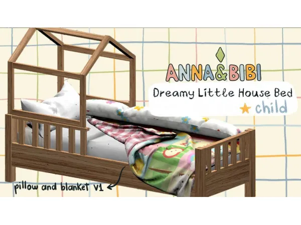 Mix Dreamy little house bed Child AnnaBibi - The Sims 4 Custom Content