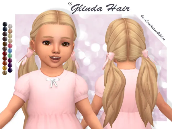 Maxis Match Glinda Hair Toddler version Bow accessory by thesimsresource - The Sims 4 Custom Content