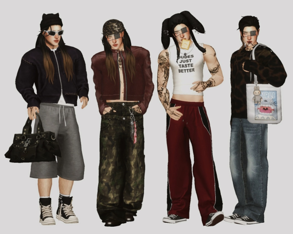 Alpha YUKI LOOKBOOK [1] by simsfinds - The Sims 4 Custom Content