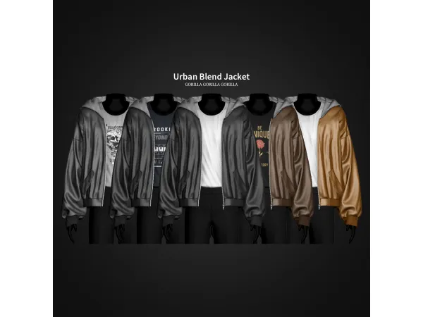 Alpha Urban Blend Jacket by gorillax3 - The Sims 4 Custom Content