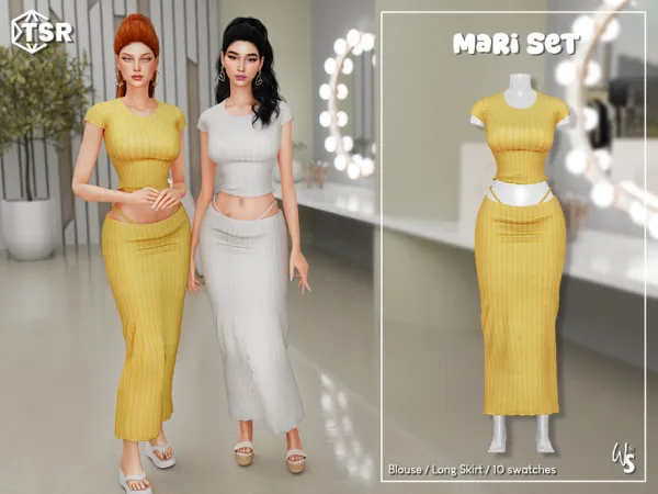 Alpha Mari Clothing Set - The Sims 4 Custom Content