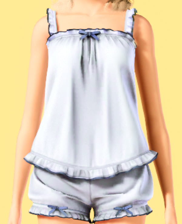 Pleasant Saturday Ruffle Pajama conversion 4t3 by simsfinds - The Sims 3 Custom Content