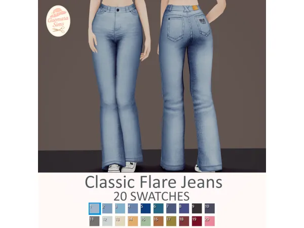 Classic Flare Jeans By Guemara