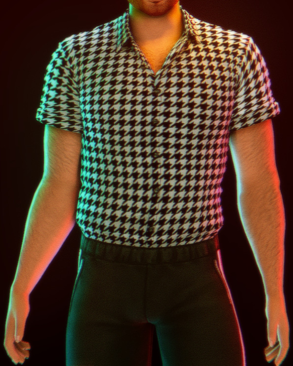 Maxis Match [EastMilitia] Houndstooth Shirt by simsfinds - The Sims 4 Custom Content