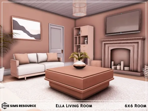 Mix Ella Living Room - The Sims 4 Custom Content