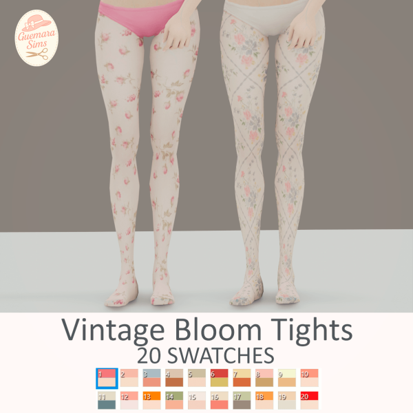 Maxis Match Vintage Bloom Tights by simsfinds - The Sims 4 Custom Content