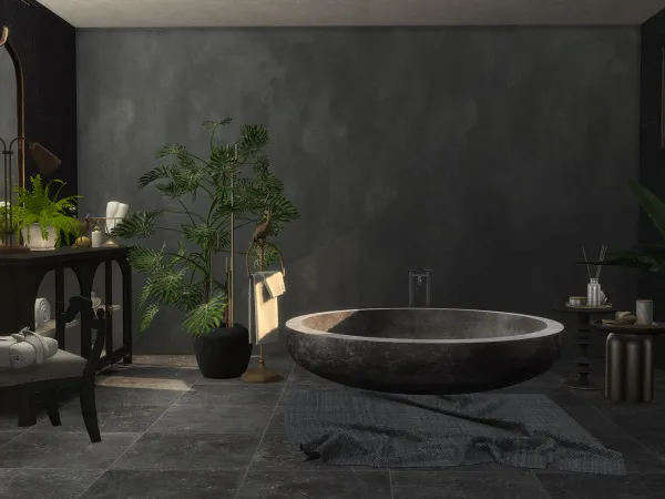 Alpha Midnight Manor Bathroom Plaster WM by modcollective - The Sims 4 Custom Content