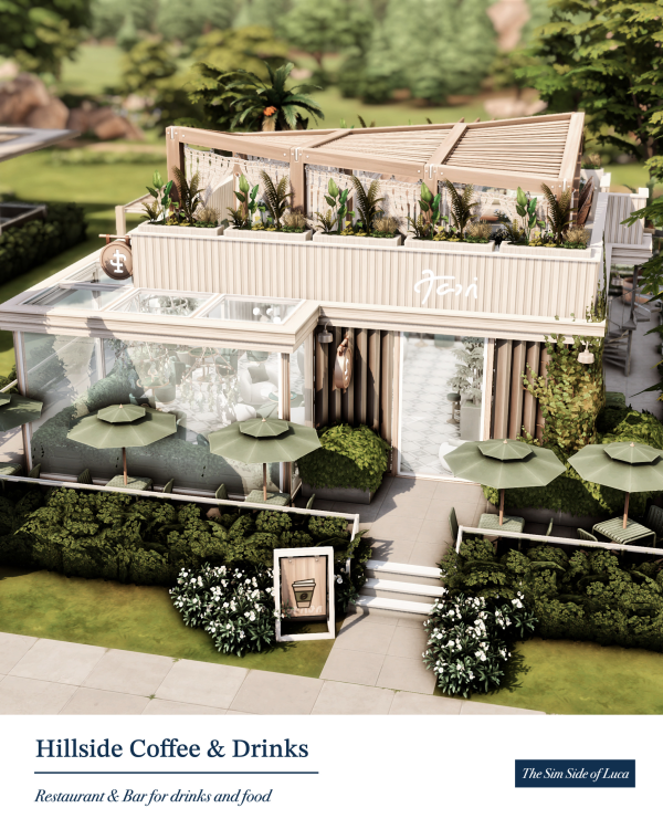 Mix Hillside Coffee Drinks Newcrest by simsfinds - The Sims 4 Custom Content