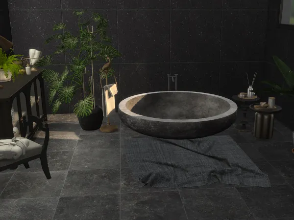 Alpha Midnight Manor Bathroom Floor Tile - The Sims 4 Custom Content