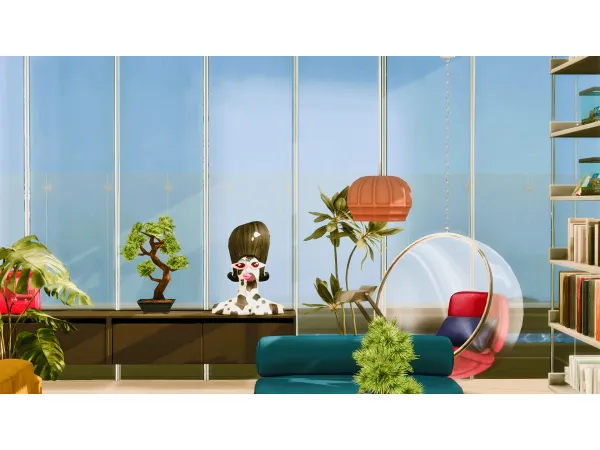 Alpha The Stargazer Penthouse by simsfinds - The Sims 4 Custom Content