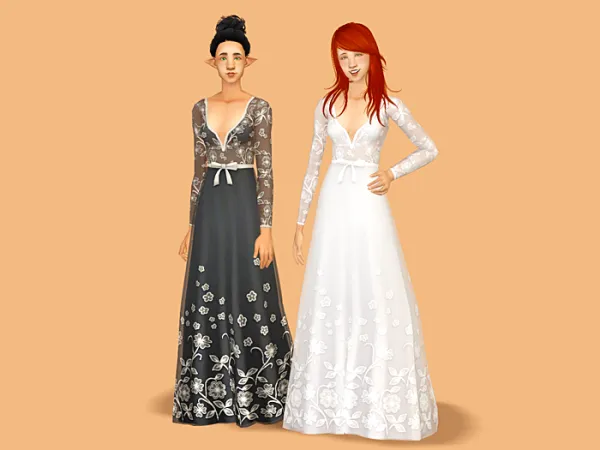 4t2 caio Isley Dress by simsfinds - The Sims 2 Custom Content