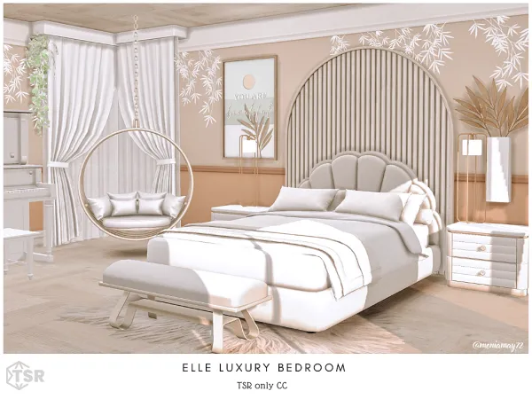 Mix Elle Luxury Bedroom by moniamay72 - The Sims 4 Custom Content