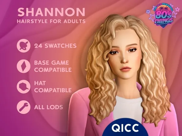 Maxis Match Shannon Hair by itsqicc - The Sims 4 Custom Content