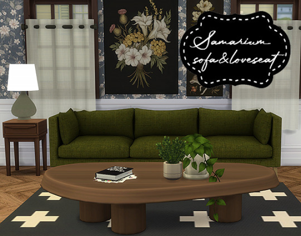 Mix Samarium sofa loveseat recolours by simsfinds - The Sims 4 Custom Content