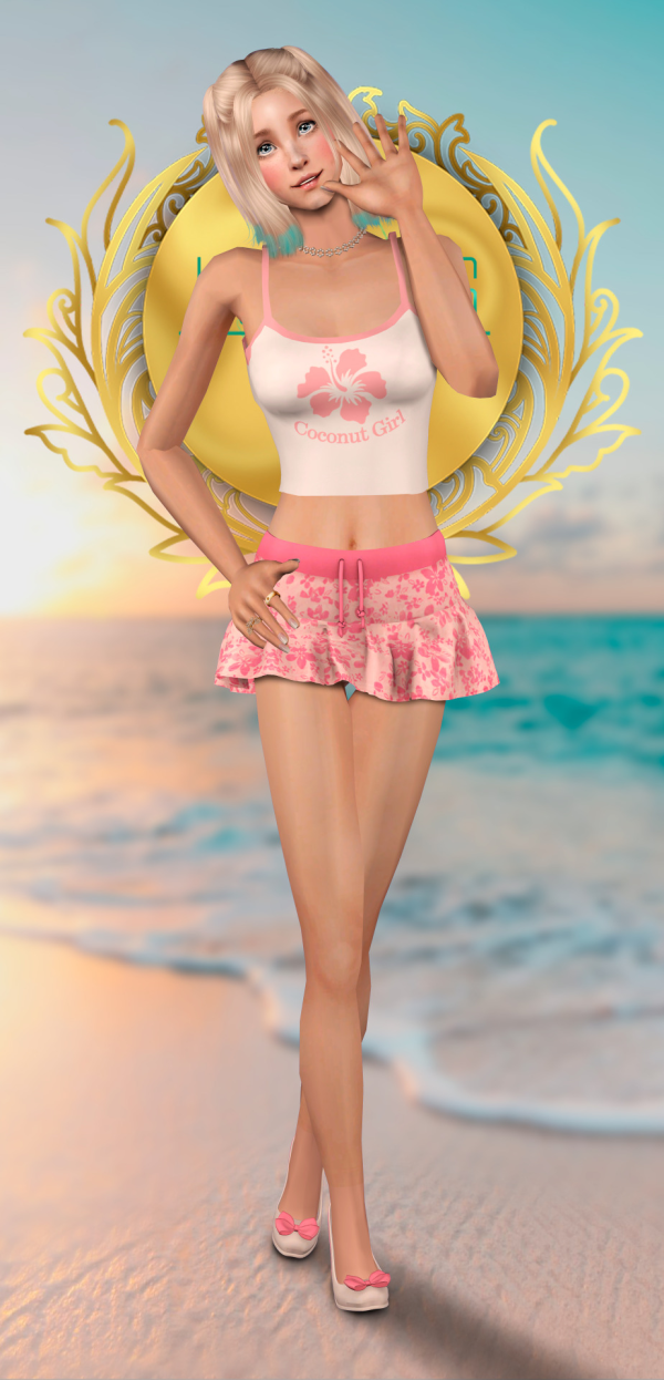Kurimas 4t2 B0T0XBRAT Dashing Tank Top Skirt by simsfinds - The Sims 2 Custom Content