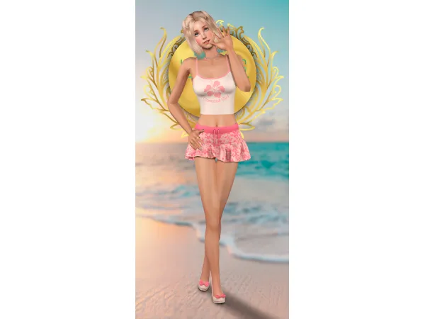 Kurimas 4t2 B0T0XBRAT Dashing Tank Top Skirt - The Sims 2 Custom Content