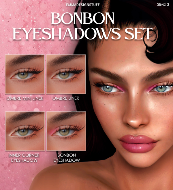 BONBON EYESHADOWS SET (sims 3) by simsfinds - The Sims 3 Custom Content