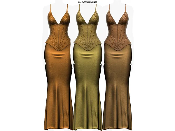 Mix Bertelli Dress Valenttina Muniz Custom Content - The Sims 4 Custom Content