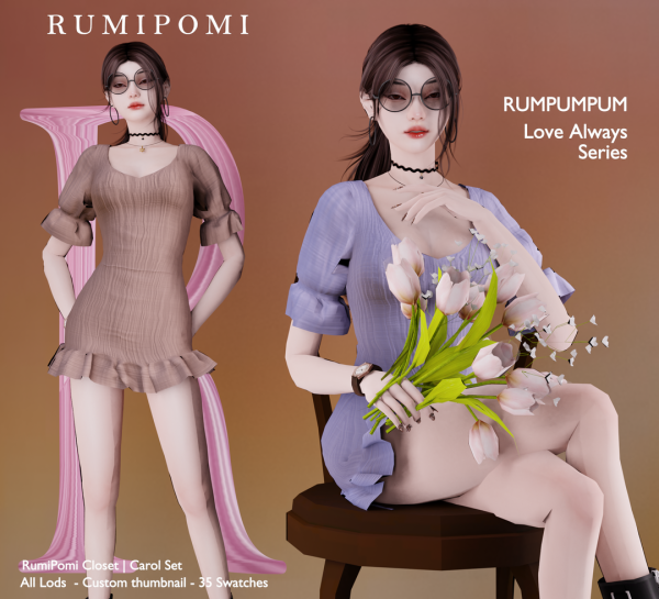 Alpha Rumpumpum_Carol Set by rumi_pomi - The Sims 4 Custom Content