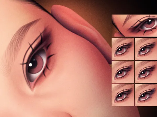 Mix Obsidian Line Eyeliner MC10 V2 - The Sims 4 Custom Content