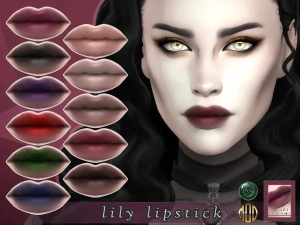 Mix Lily Lipstick (Midnight Manor) by remussirion - The Sims 4 Custom Content