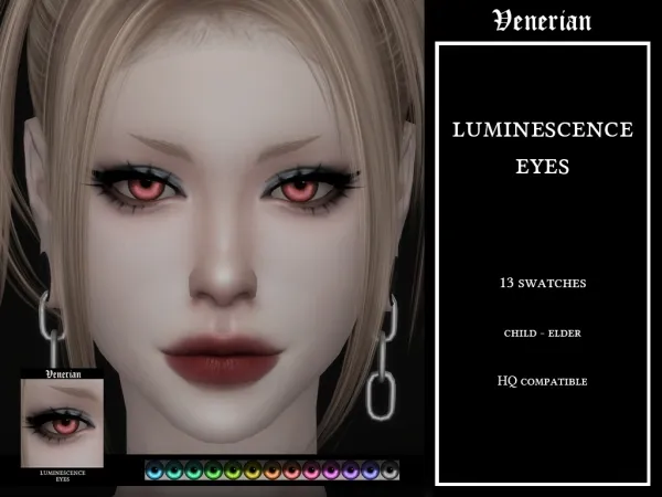 Mix Luminescence Eyes by venerian - The Sims 4 Custom Content