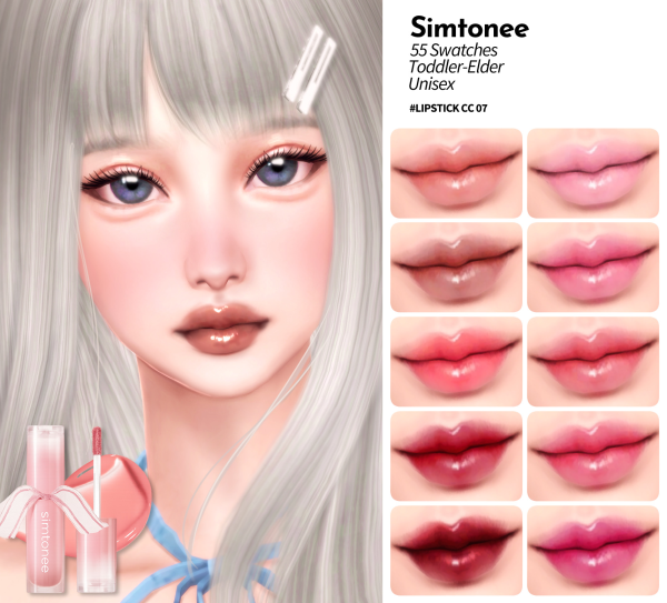 Mix Simtonee Lipstick 07 by simsfinds - The Sims 4 Custom Content
