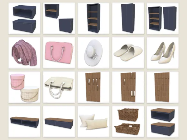 Maxis Match Entryway Set by comiko - The Sims 4 Custom Content