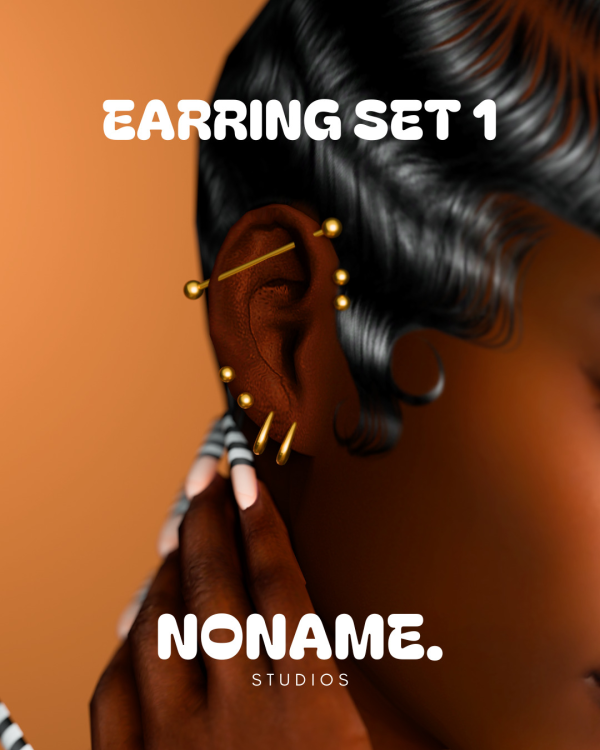 Alpha EARRING SET 1 by simsfinds - The Sims 4 Custom Content