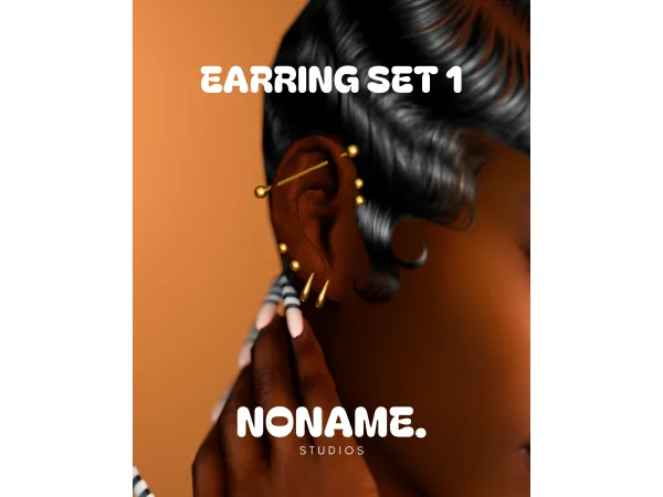 Alpha EARRING SET 1 by bydiv - The Sims 4 Custom Content