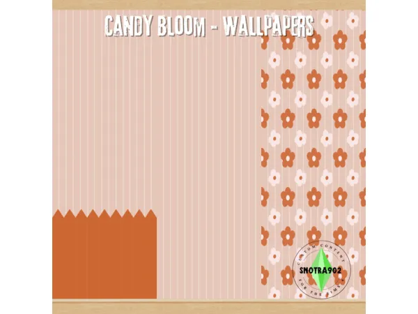 Mix Candy Bloom Wallpapers by Snotra902 - The Sims 4 Custom Content