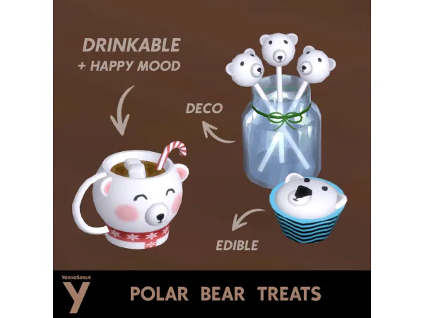 Maxis Match Polar Bear Treats by YannaSims4CC - The Sims 4 Custom Content