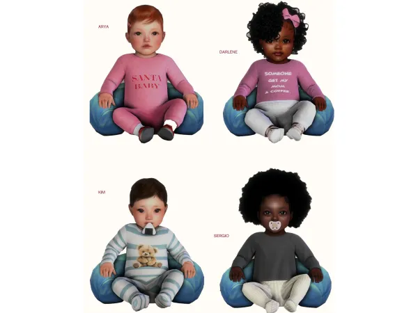 Alpha infants by deepmoon - The Sims 4 Custom Content