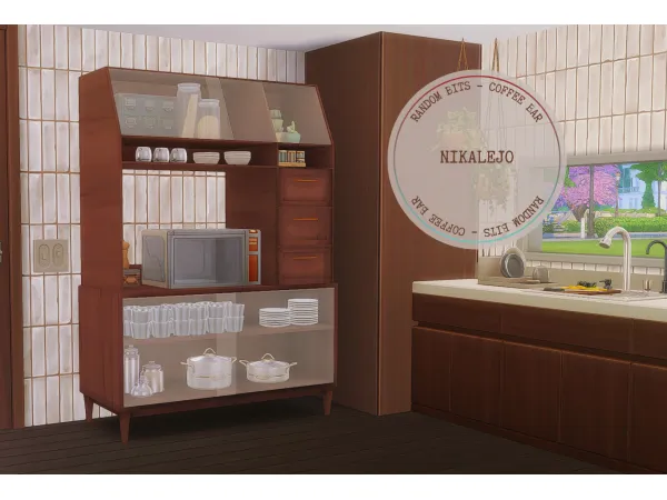 Mix Random Bits Coffee Bar by simsfinds - The Sims 4 Custom Content