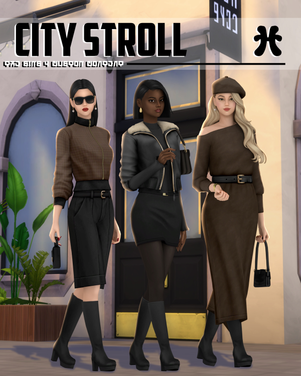 Maxis Match City Stroll by simsfinds - The Sims 4 Custom Content